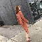 オレンジレッド(トップス+スカート)